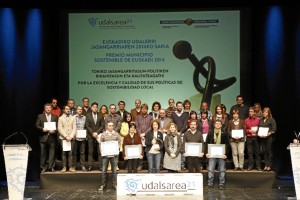 Imagen de la entrega de premios celebrada en Durango con ocasión de la feria Berdeago. FOTO: Archivo