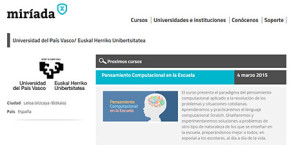 Imagen de la web de los cursos.