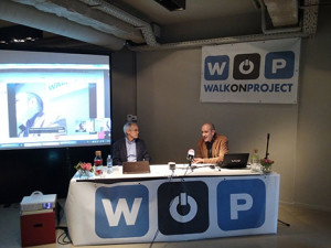 El catedrático de la UPV/EHU Carlos Matute y Mikel Renteria, presidente de la Fundación WOP.