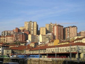 Vista desde Atxuri del barrio Bilbaíno de Santutxu. FOTO: Wikipedia