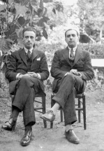 Juan Larrea junto a Vicente Huidobro. FOTO: Bizkaiko Kultura Ondarea