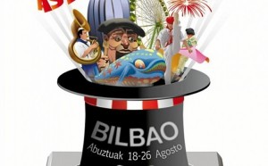 Cartel del concurso de fuegos artificiales de Villa de Bilbao 2015.