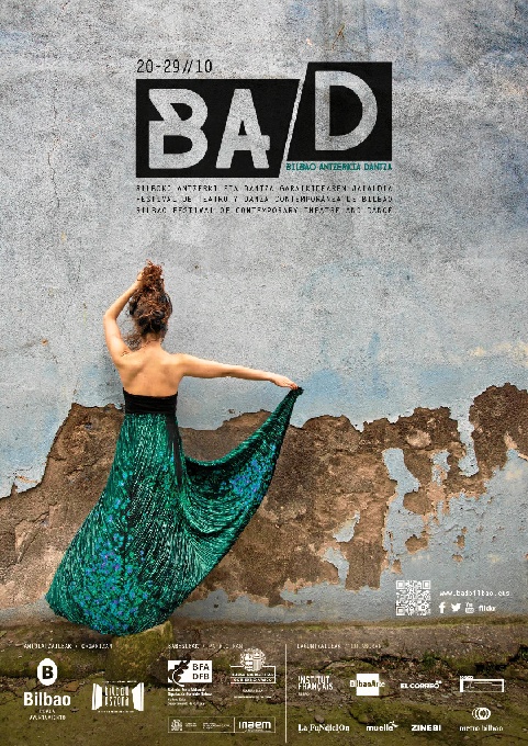 Cartel diseñado por Inés Bermejo para la XVIII Edición de Bad- Festival de Teatro y Danza Contemporánea de Bilbao.